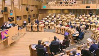 A Scottish Parliament session in the chamber