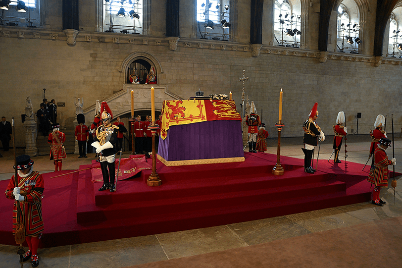 Her Majesty The Queen's lying-in-state at Westminster Hall in London