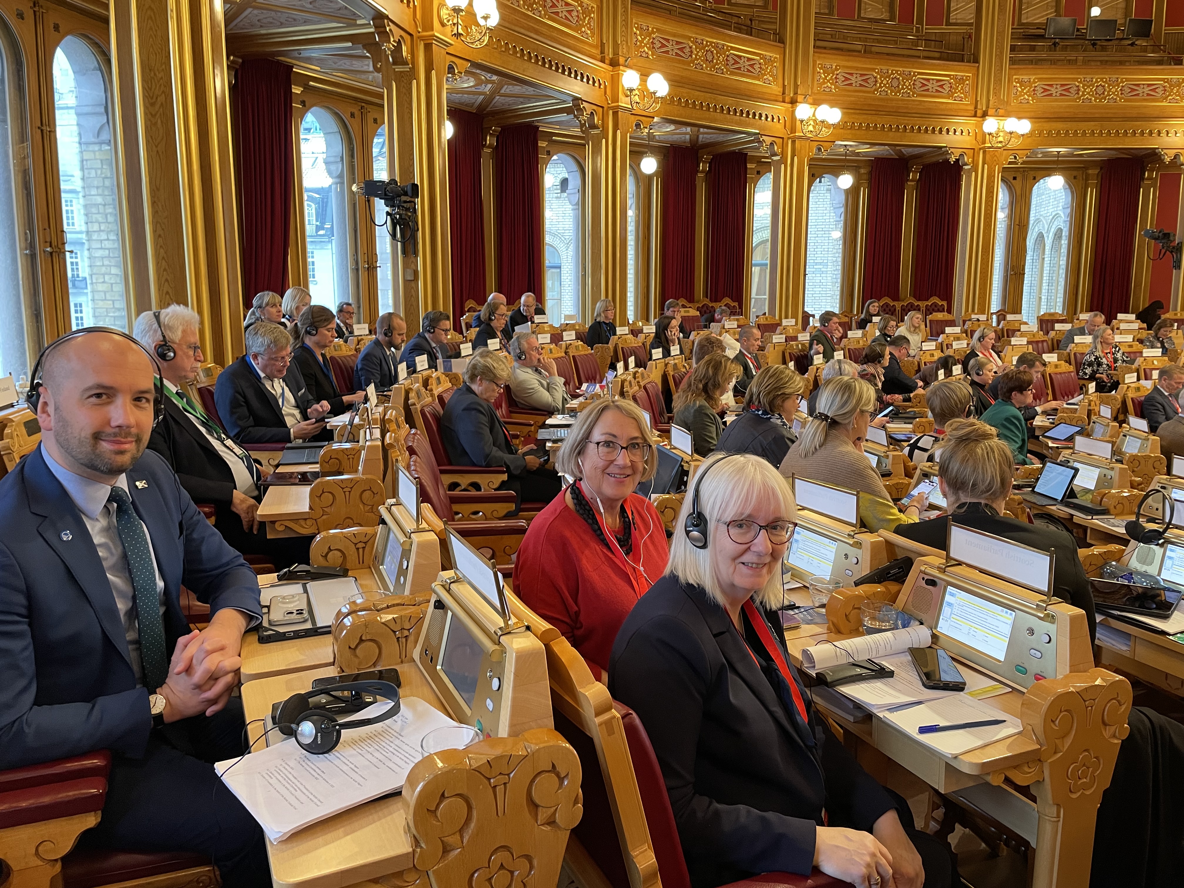 Ben Macpherson MSP, Annabelle Ewing MSP and Beatrice Wishart MSP attending the Nordic Council